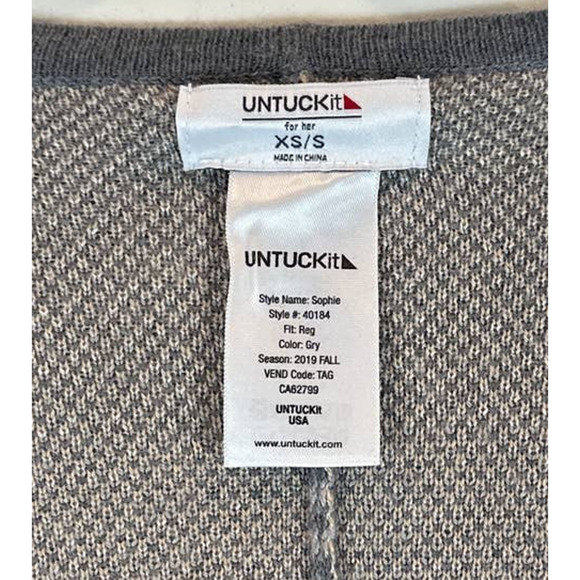 UntuckIt For Her Cashmere Blend Shawl Wrap Size XS/Small Flowy Soft Lagenlook - Picture 4 of 6
